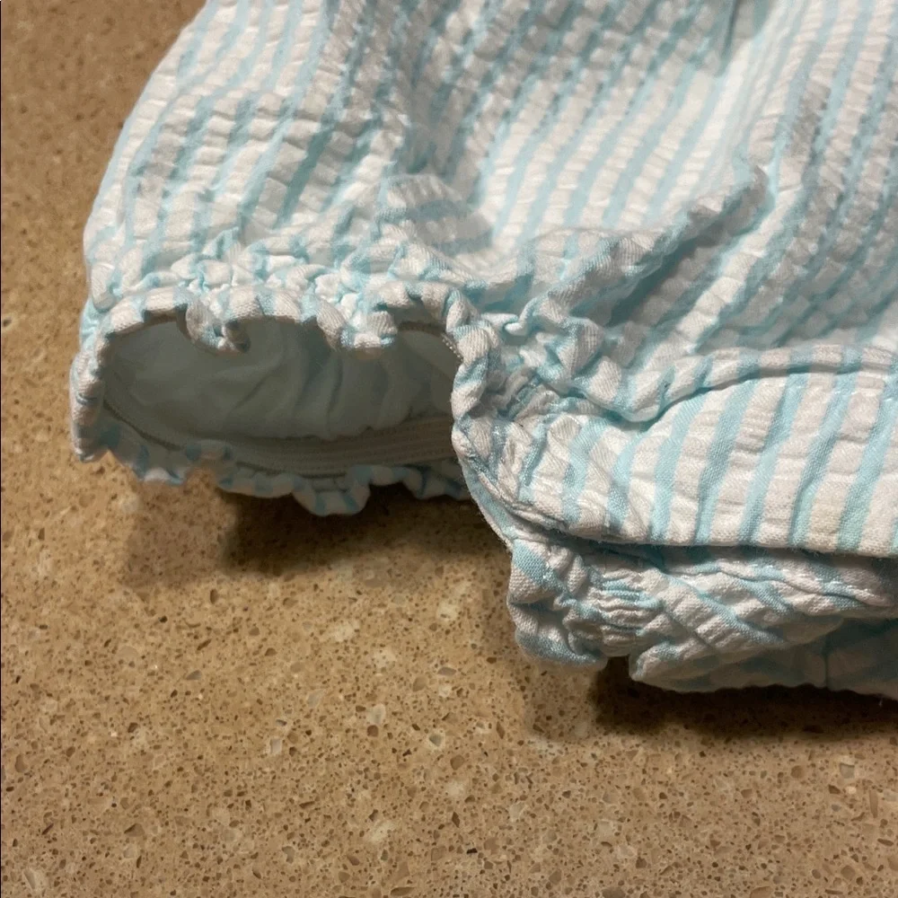 Gymboree Blue and White Striped Bodysuit